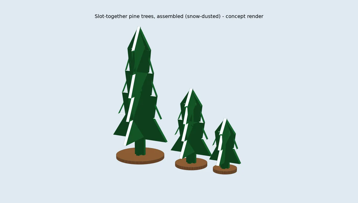 Pine Tree Set (3 trees)