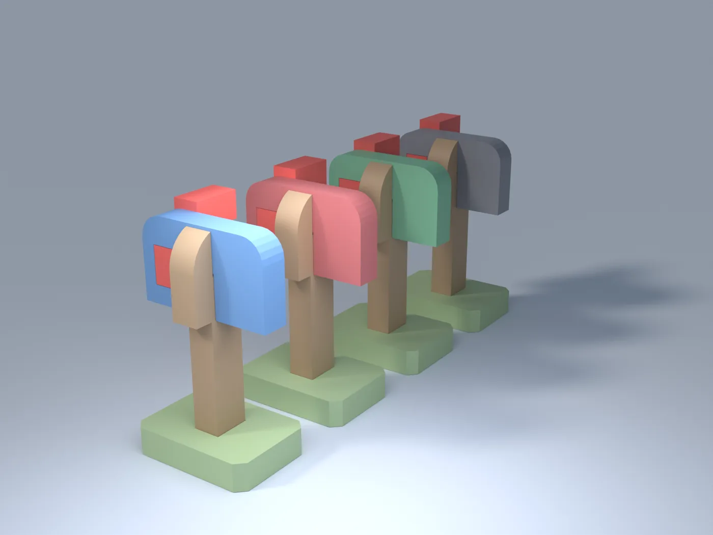 Mailbox Set (4 mailboxes)