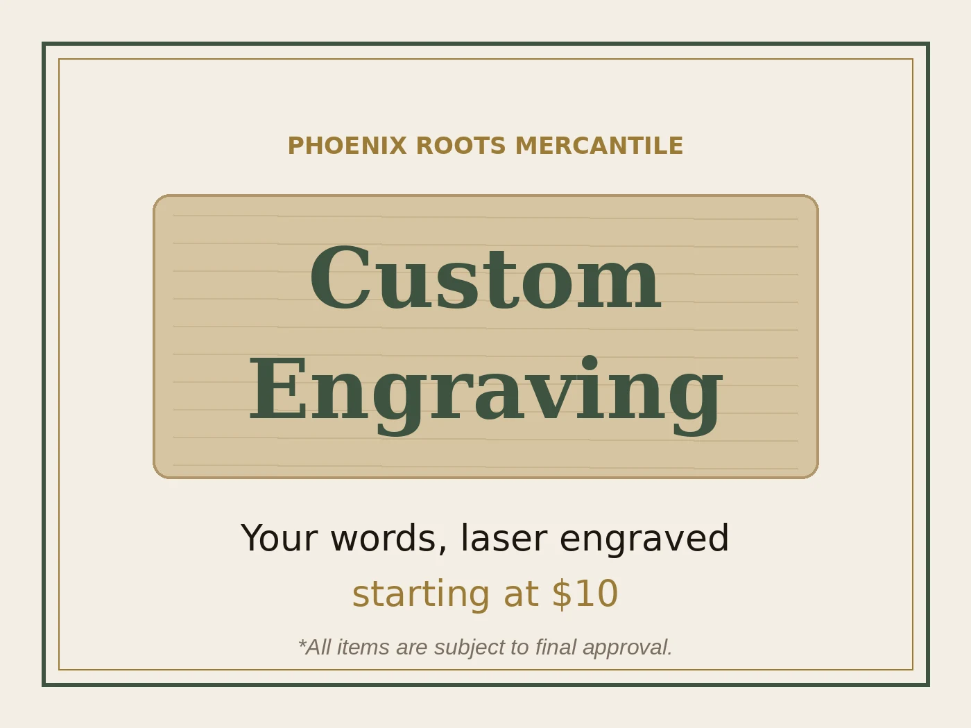 Custom Engraving
