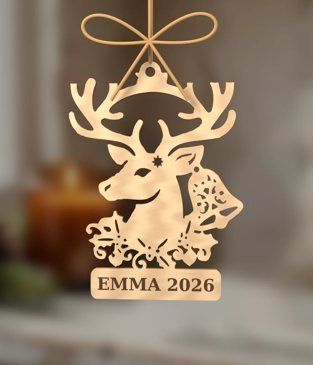 Rustic Reindeer Ornament