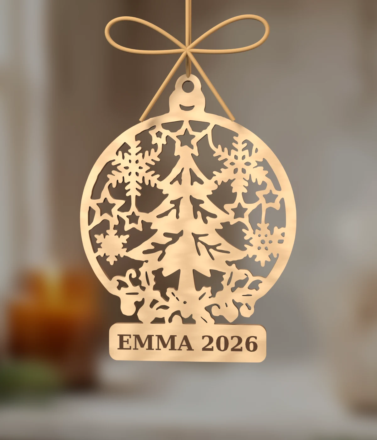 Snowy Tree Bauble Ornament