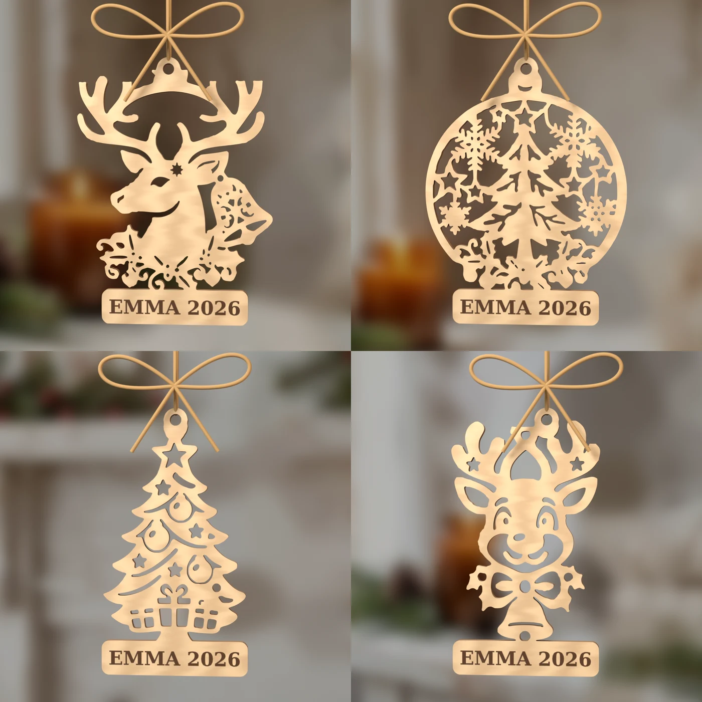 Christmas Ornament Set of 4